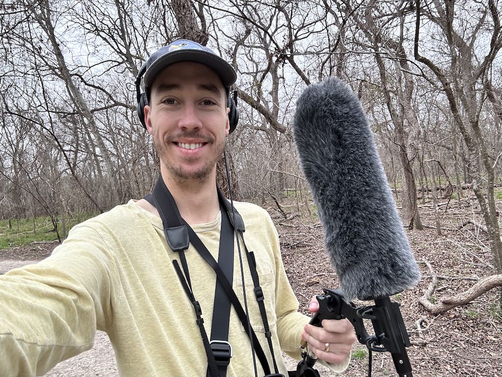 jeff with shotgun microphone